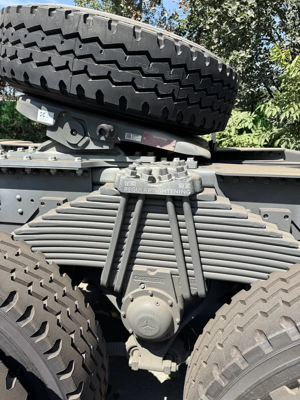 HOWO tractor truck, rear suspension and axle area